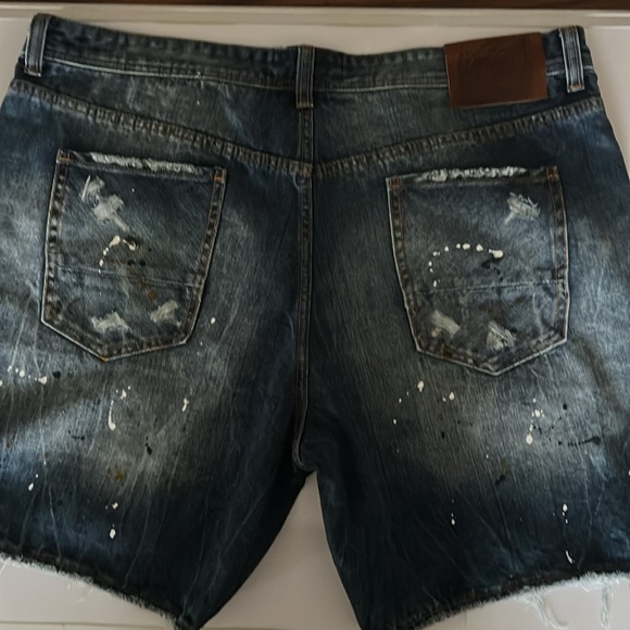 NWT Hustle Gang Over Everything Shorts Men’s Blue Rendezvous Denim Size: 42 - Picture 2 of 9
